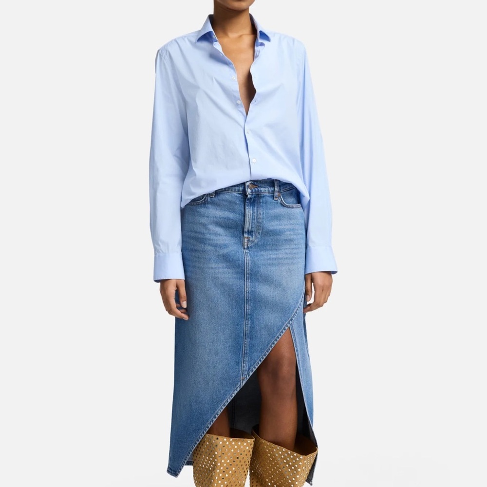 NWT Citizen of Humanity Denim Midi Skirt with Front Slit